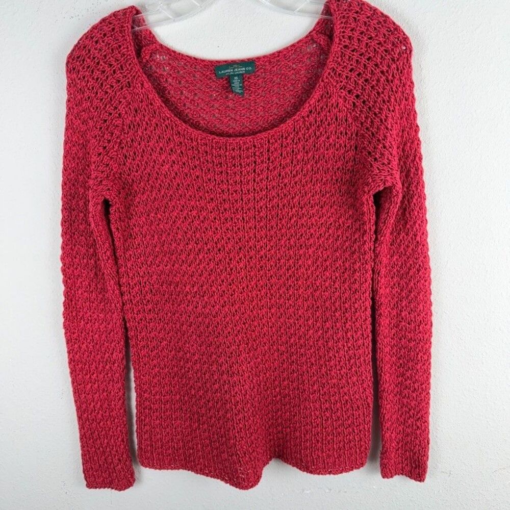 LRL Ralph Lauren Womens Sweater XS Linen Cotton Preppy Old Money Beachy Knit